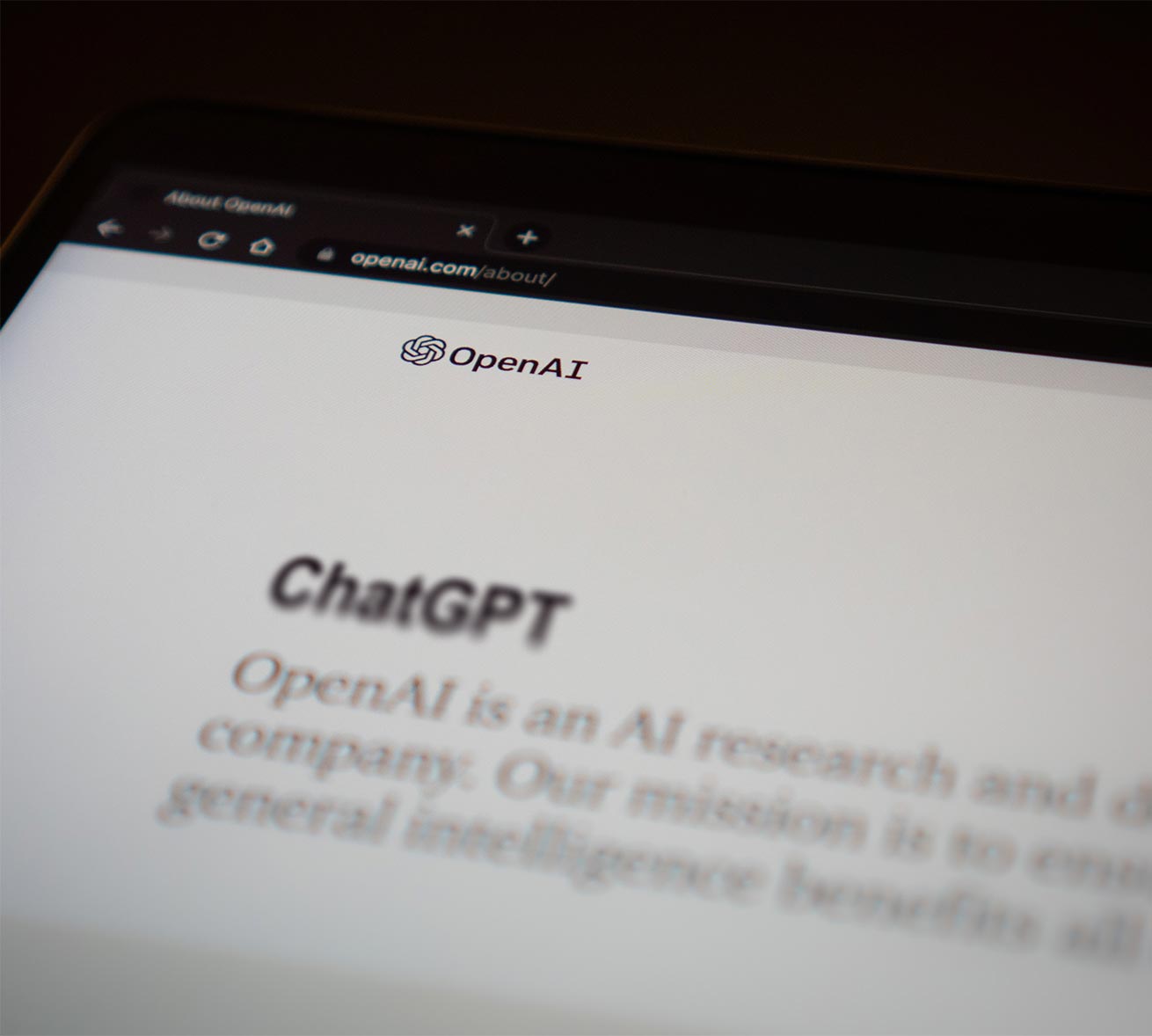 Photographie Du Site Web D'Openai Qui Présente Sa Solution Chatgpt Un Chatbot Ia Révolutionnaire Qui A Participé À L'Essor De L'Intelligence Artificielle Dans Le Monde